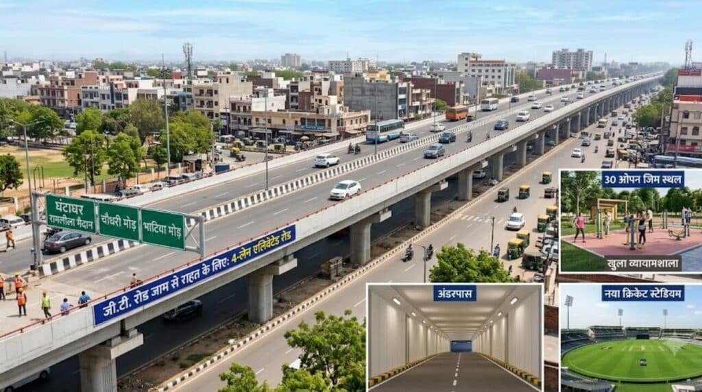 गाजियाबाद में बनेगा 2 KM लंबा 4 लेन एलिवेटेड रोड, GT Road के जाम से मिलेगी राहत Ghaziabad Elevated Road