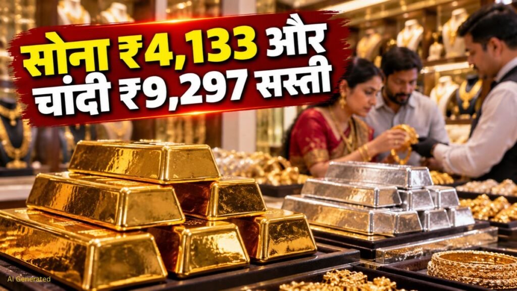 Gold Silver Price: सोना ₹4,133 और चांदी ₹9,297 सस्ती, चेक करें आज का ताजा रेट Gold Silver Price