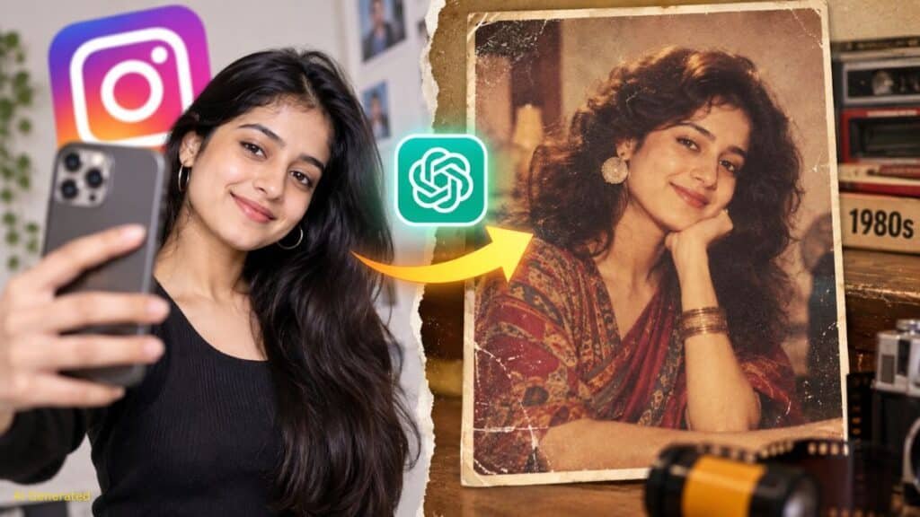 Instagram पर छाया 1980 फोटो ट्रेंड, AI से ऐसे बनाएं अपनी रेट्रो तस्वीर Instagram 1980 Photo trend