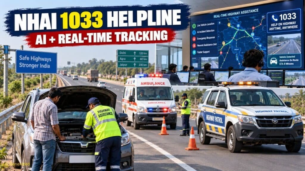 NHAI 1033 Helpline: AI और Real-Time Tracking से अपग्रेड होगी National Highway Emergency Service NHAI 1033 Helpline