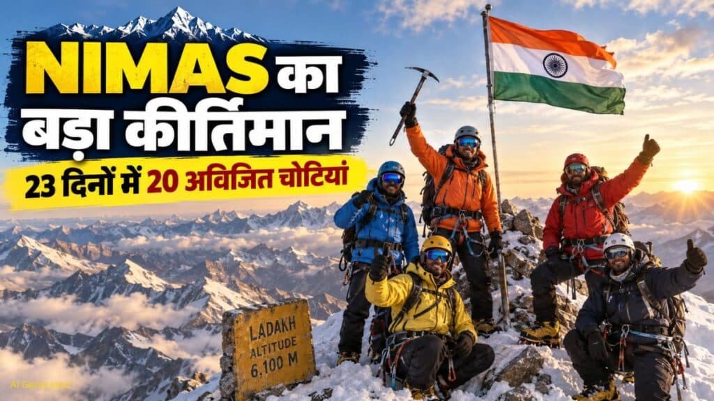 लद्दाख में NIMAS का बड़ा कीर्तिमान, 23 दिनों में 20 अविजित चोटियों पर पहली बार सफल चढ़ाई NIMAS
