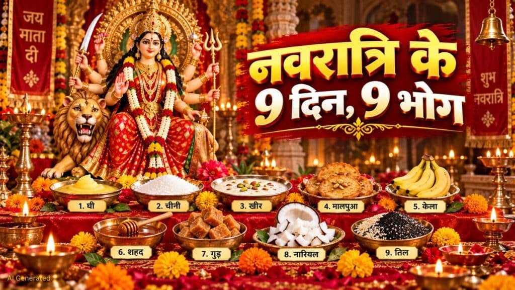 Navratri Bhog 2026: नवरात्रि में मां दुर्गा को कौन सा भोग लगाएं? 9 दिन के लिए नोट कर लें पूरी लिस्ट Navratri Bhog 2026