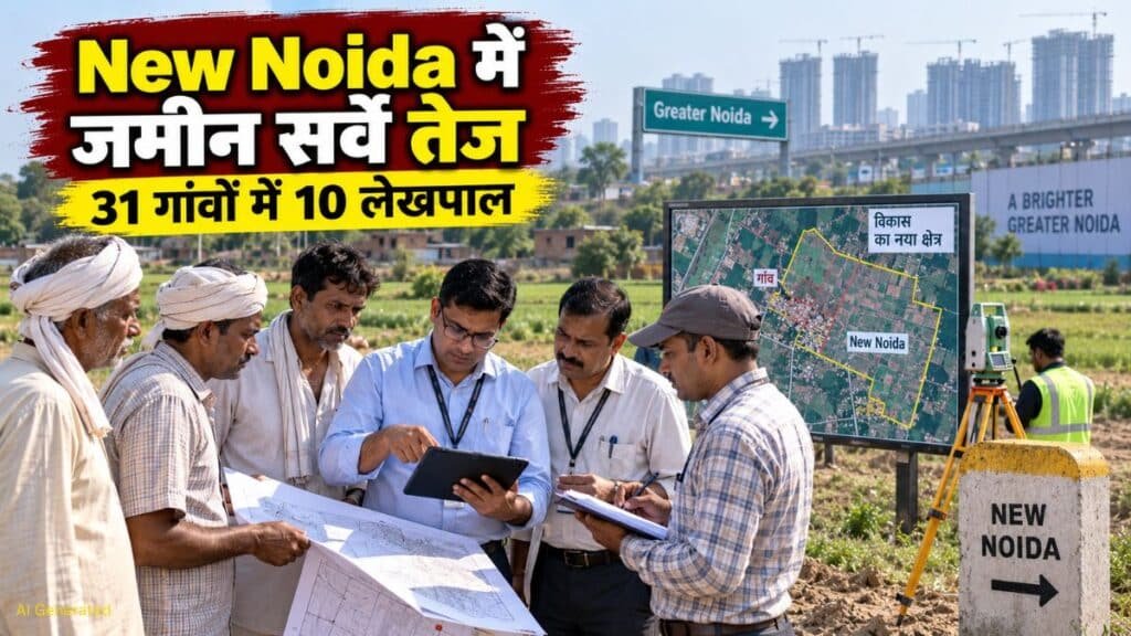 New Noida में 5 और लेखपाल होंगे तैनात, 31 गांवों में जमीन खरीद के लिए सर्वे तेज New Noida Land Survey