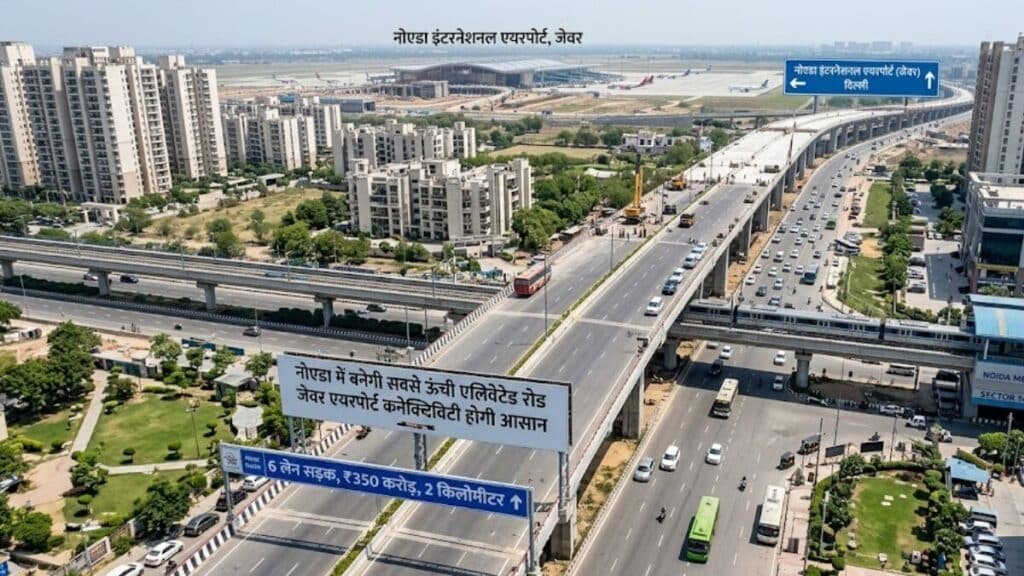 नोएडा में बनेगी सबसे ऊंची एलिवेटेड रोड, 350 करोड़ में 6 लेन सड़क से जेवर एयरपोर्ट कनेक्टिविटी होगी आसान Noida Elevated Road