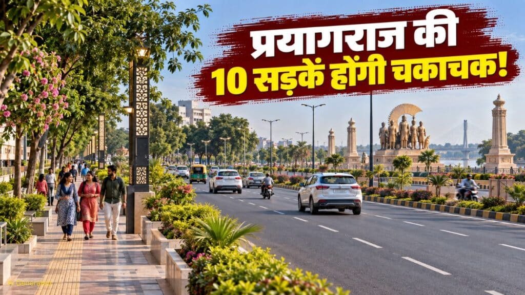 एयरपोर्ट रोड की तर्ज पर प्रयागराज की 10 सड़कें होंगी चकाचक, रोड किनारे दिखेंगी रामचरितमानस की चौपाइयां Prayagraj 10 Roads Development