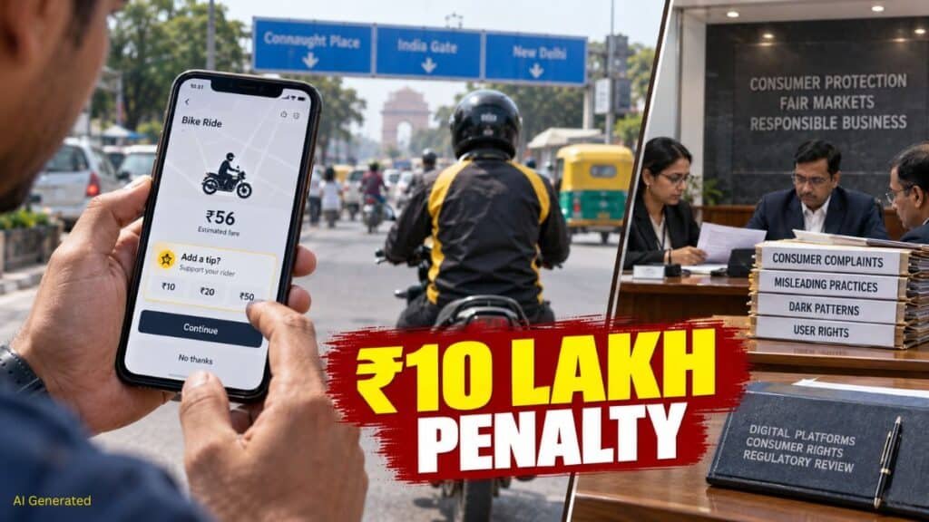 Rapido पर ₹10 लाख का जुर्माना, CCPA ने कहा- राइड बुकिंग में ज्यादा पैसे देने के लिए किया जा रहा था प्रेरित Rapido पर ₹10 लाख जुर्माना