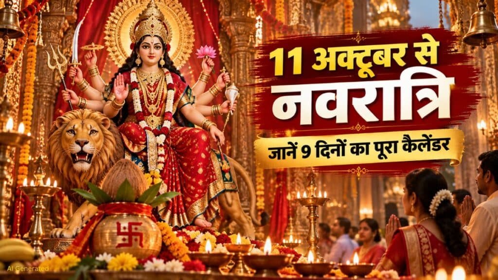 Shardiya Navratri 2026: 11 अक्टूबर से शुरू होंगे शारदीय नवरात्रि, जानें 9 दिनों में किस देवी की होगी पूजा Shardiya Navratri 2026