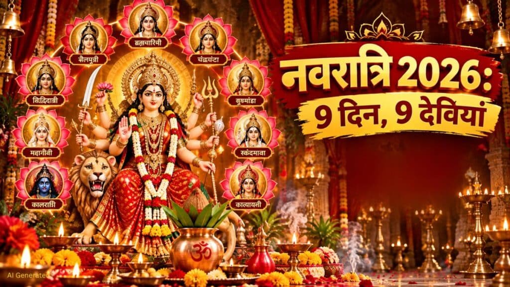 Sharadiya Navratri 2026: नवरात्रि में किस दिन किस देवी की पूजा? यहां देखें 11 से 19 अक्टूबर तक पूरा शेड्यूल Shardiya Navratri 2026 नवरात्रि