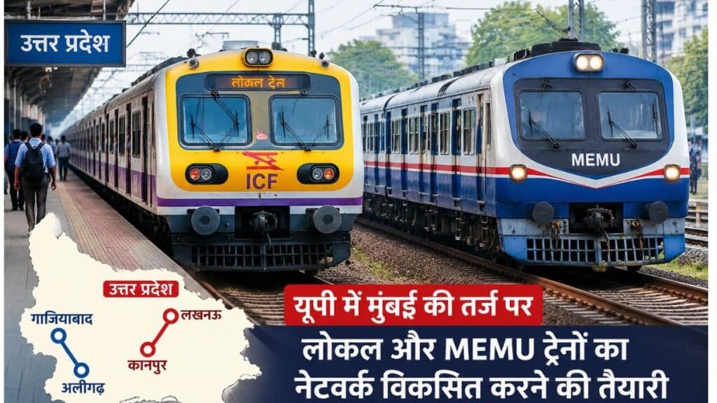 यूपी में मुंबई जैसी AC लोकल ट्रेनें! लखनऊ-कानपुर और गाजियाबाद-अलीगढ़ से शुरुआत, जानें पूरा प्लान UP Local Train