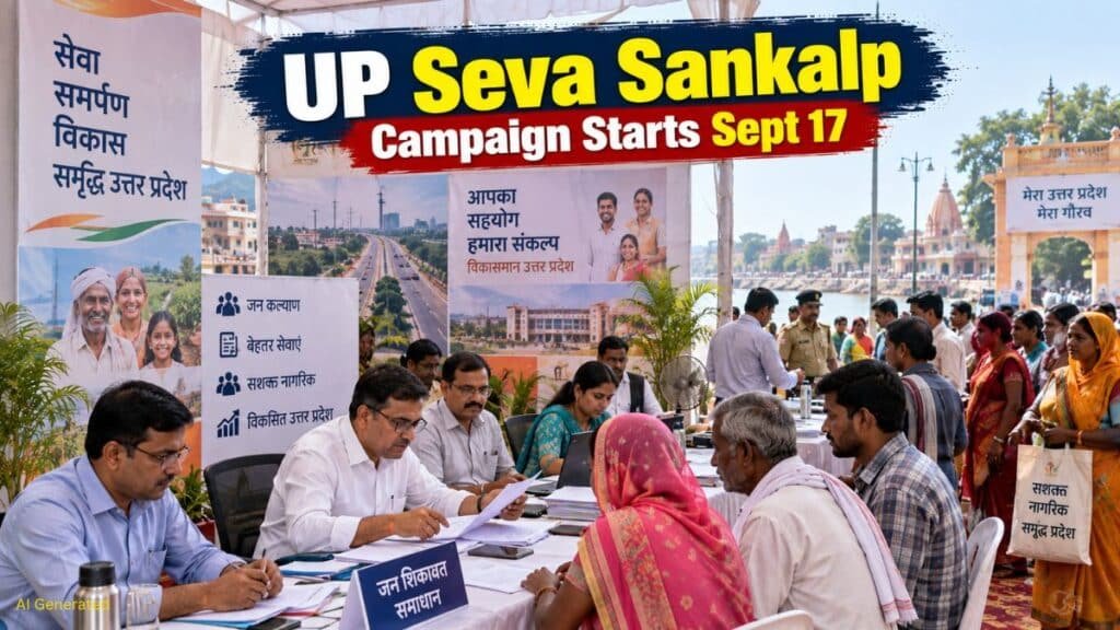 उत्तर प्रदेश में 17 सितंबर से शुरू होगा सेवा संकल्प अभियान, एक महीने तक चलेंगे 12 बड़े कार्यक्रम UP सेवा संकल्प अभियान 2026