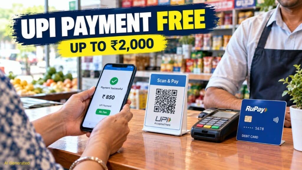 UPI Rules: ₹2,000 तक के UPI और RuPay Debit Card भुगतान पर नहीं लगेगा शुल्क UPI Rules