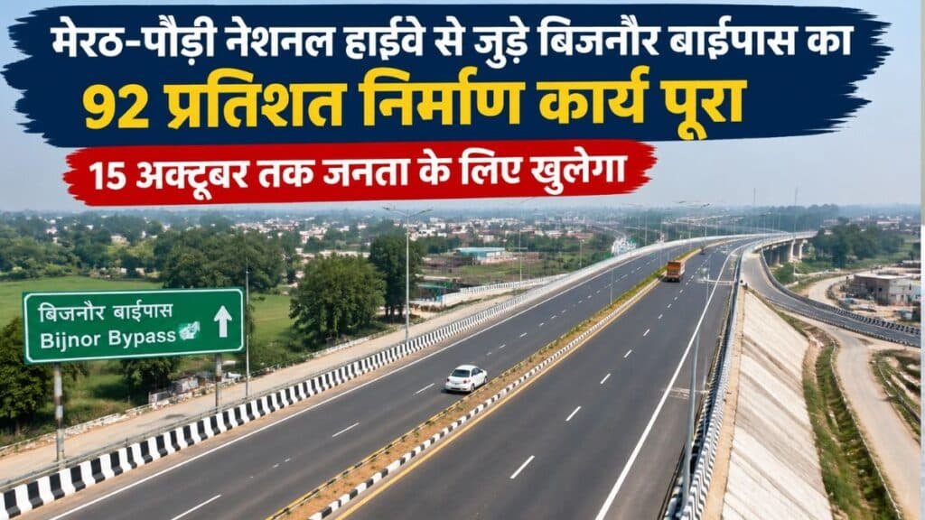 बिजनौर बाईपास का 92% काम पूरा, इस डेट तक दौड़ेंगे वाहन, शहर को जाम से मिलेगी बड़ी राहत bijnor bypass