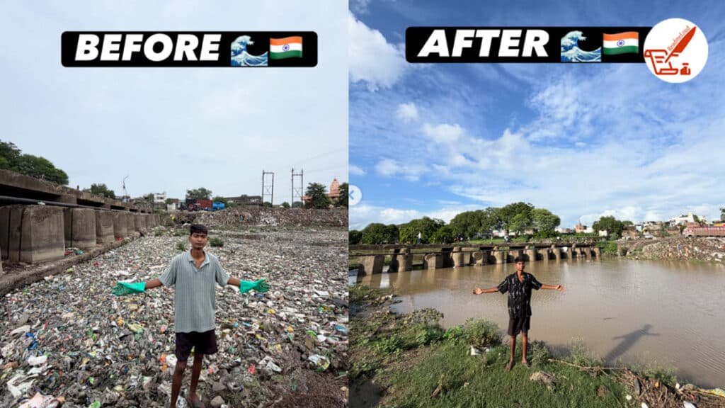 कचरे का ढेर बन गई थी MP की ये अजनार नदी, अकेले बिट्टू तबाही ने बदल दी पूरी तस्वीर bittu tabahi