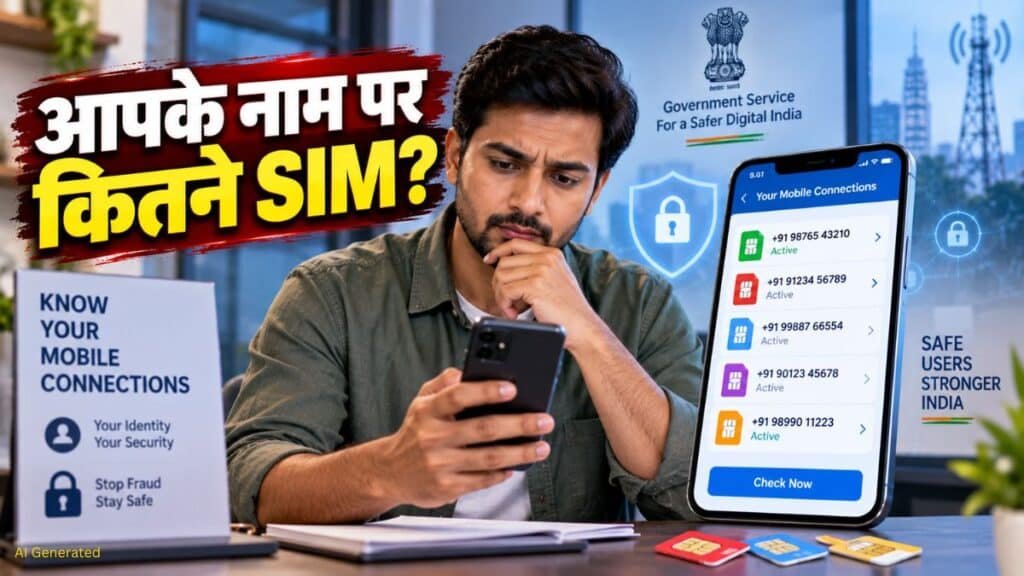 आपके नाम पर कितने SIM चल रहे हैं? मोबाइल से 2 मिनट में ऐसे करें चेक आपके नाम पर कितने SIM चल रहे हैं