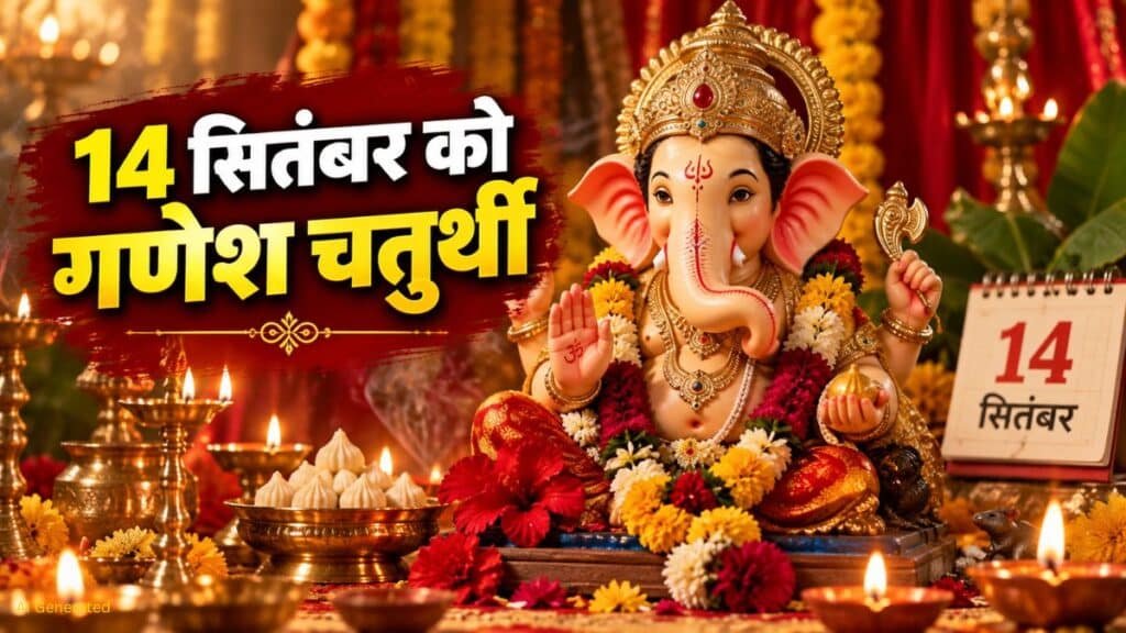 गणेश चतुर्थी 2026: 14 सितंबर को होगी गणपति स्थापना, जानें शुभ मुहूर्त और विसर्जन की तारीख गणेश चतुर्थी 2026