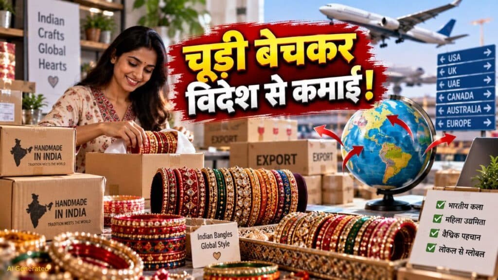 चूड़ी बेचकर विदेश से कमाई!