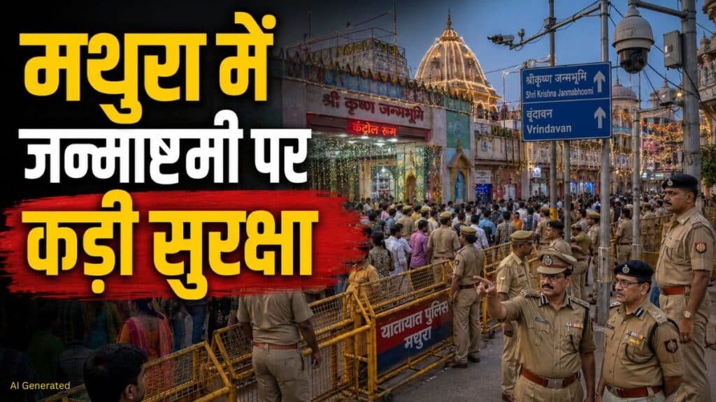 मथुरा में जन्माष्टमी पर सुरक्षा के कड़े इंतजाम, 7 जोन और 35 सेक्टर में बांटा शहर जन्माष्टमी 2026