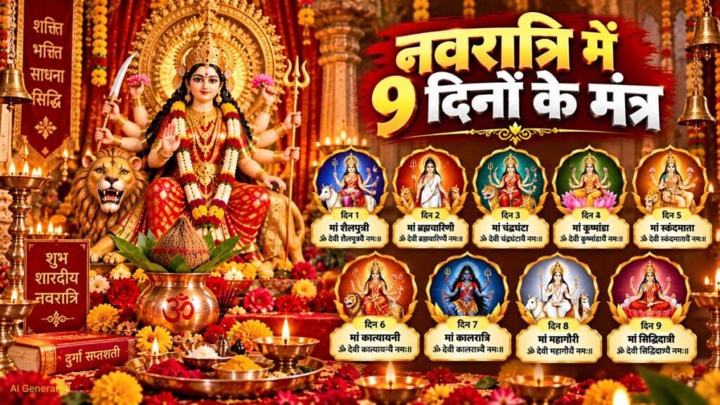 नवरात्रि में 9 दिनों के मंत्र