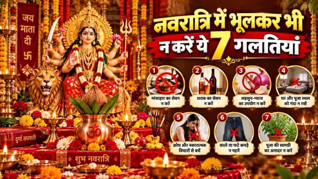 नवरात्रि में भूलकर भी न करें ये 7 गलतियां