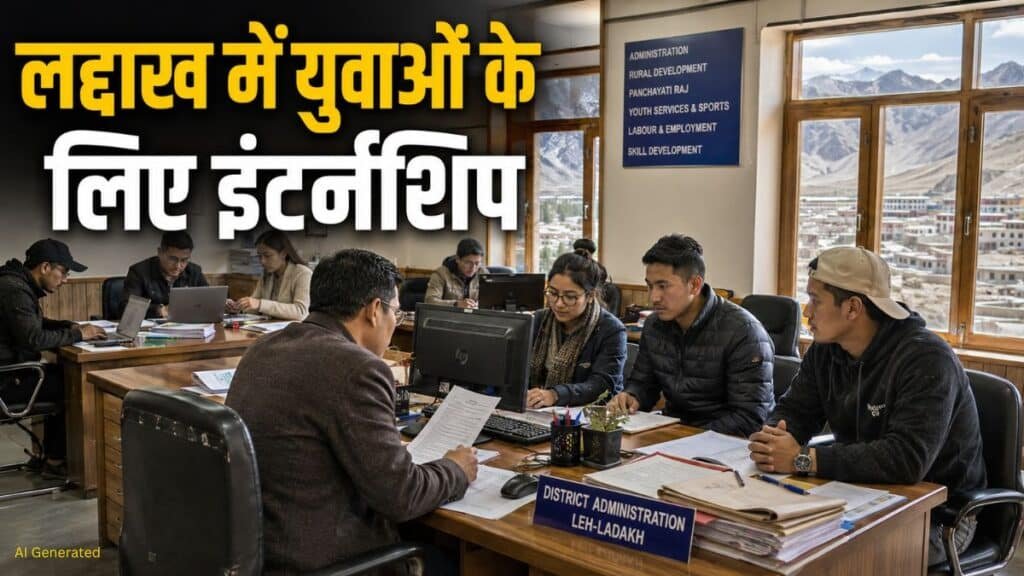 लद्दाख में युवाओं के लिए इंटर्नशिप का बड़ा मौका, 25 विभागों में 3 महीने का अवसर लद्दाख युवा इंटर्नशिप