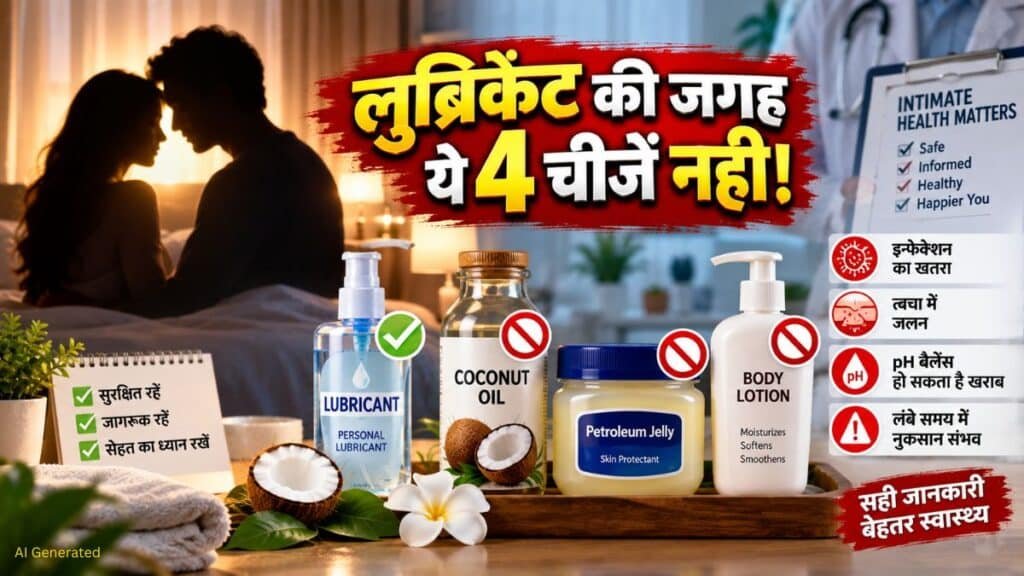 फिजिकल रिलेशन के दौरान लुब्रिकेंट की जगह भूलकर भी न लगाएं ये 4 चीजें लुब्रिकेंट की जगह ये 4 चीजें नहीं!