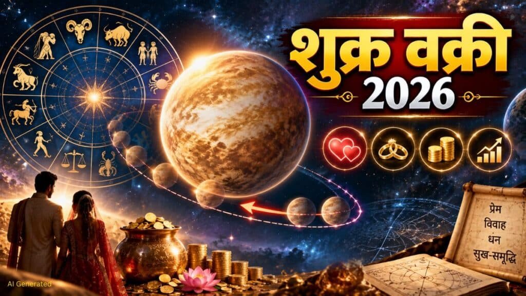 शुक्र वक्री 2026: अक्टूबर में पलटेगी चाल, इन 4 राशियों की लव लाइफ और जेब पर पड़ेगा भारी असर! शुक्र वक्री 2026