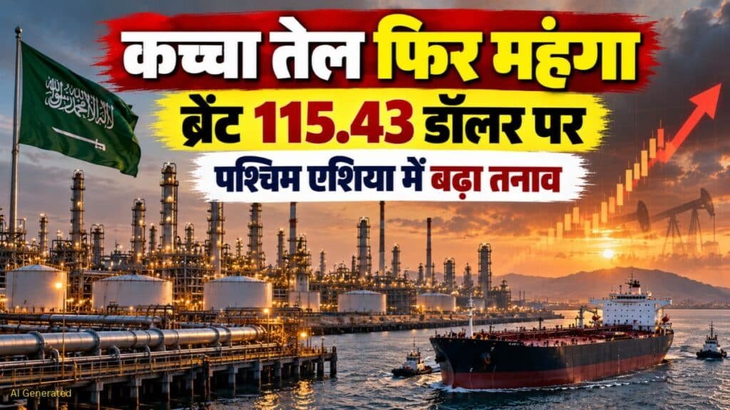 पश्चिम एशिया में तनाव से कच्चा तेल महंगा, ब्रेंट 115.43 डॉलर पर पहुंचा Crude Oil Rates
