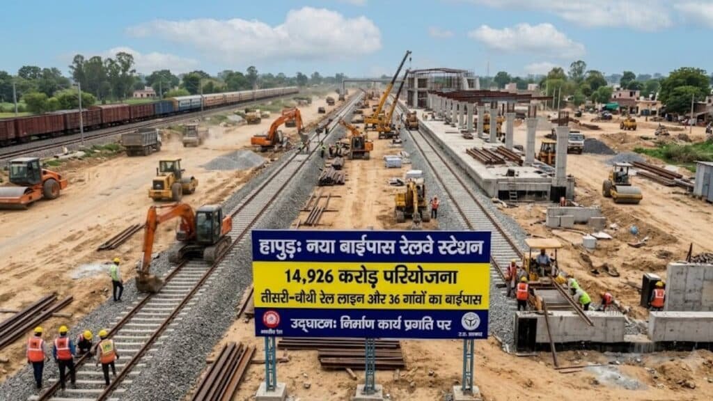 Hapur News: हापुड़ में बनेगा नया रेलवे स्टेशन, 14,926 करोड़ से बिछेंगी तीसरी-चौथी रेल लाइन, 36 गांवों से गुजरेंगे बाईपास Hapur Railway Bypass