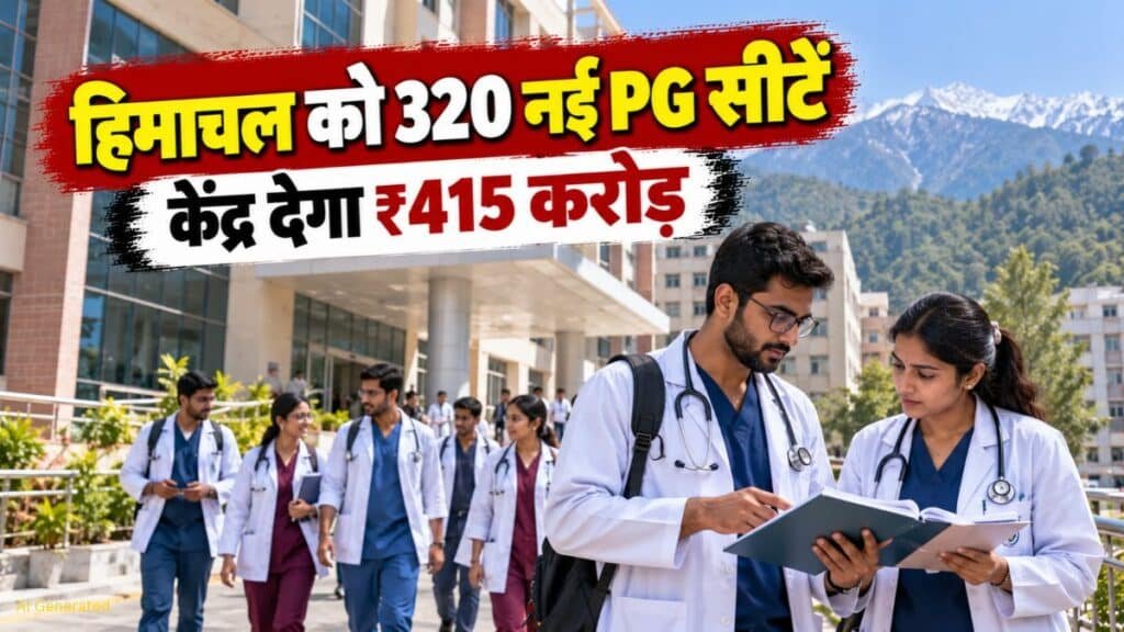 Himachal Pradesh News: हिमाचल के 6 सरकारी मेडिकल कॉलेजों में बढ़ेंगी 320 पीजी सीटें, केंद्र देगा ₹415 करोड़ Himachal Pradesh