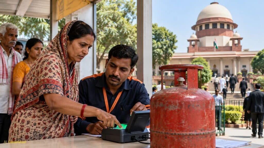 LPG Biometric Update: घरेलू गैस के लिए आधार बायोमीट्रिक अनिवार्यता पर हाईकोर्ट सख्त, केंद्र से मांगा जवाब LPG Biometric Update