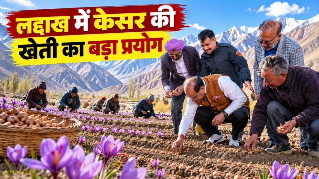 Ladakh saffron cultivation