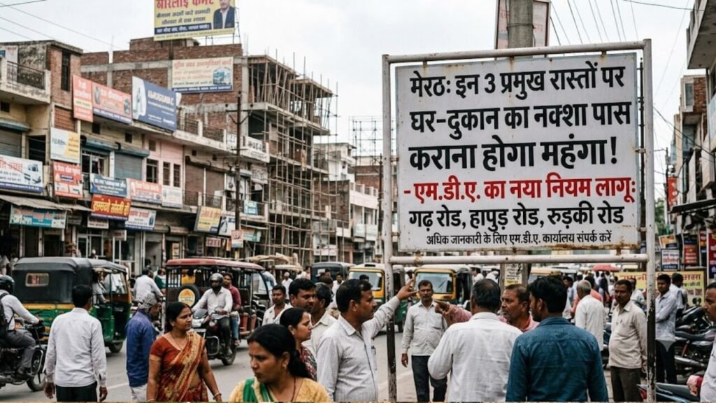 मेरठ के इन 3 प्रमुख रास्तों पर घर-दुकान का नक्शा पास कराना होगा महंगा! MDA ला रहा नया नियम Meerut Development Authority