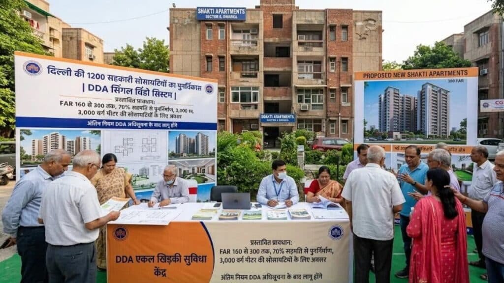 दिल्ली की 1200 हाउसिंग सोसायटियों की बदलेगी सूरत! FAR 160 से बढ़कर 300 होगा, 70% सहमति जरूरी delhi 1200 housing